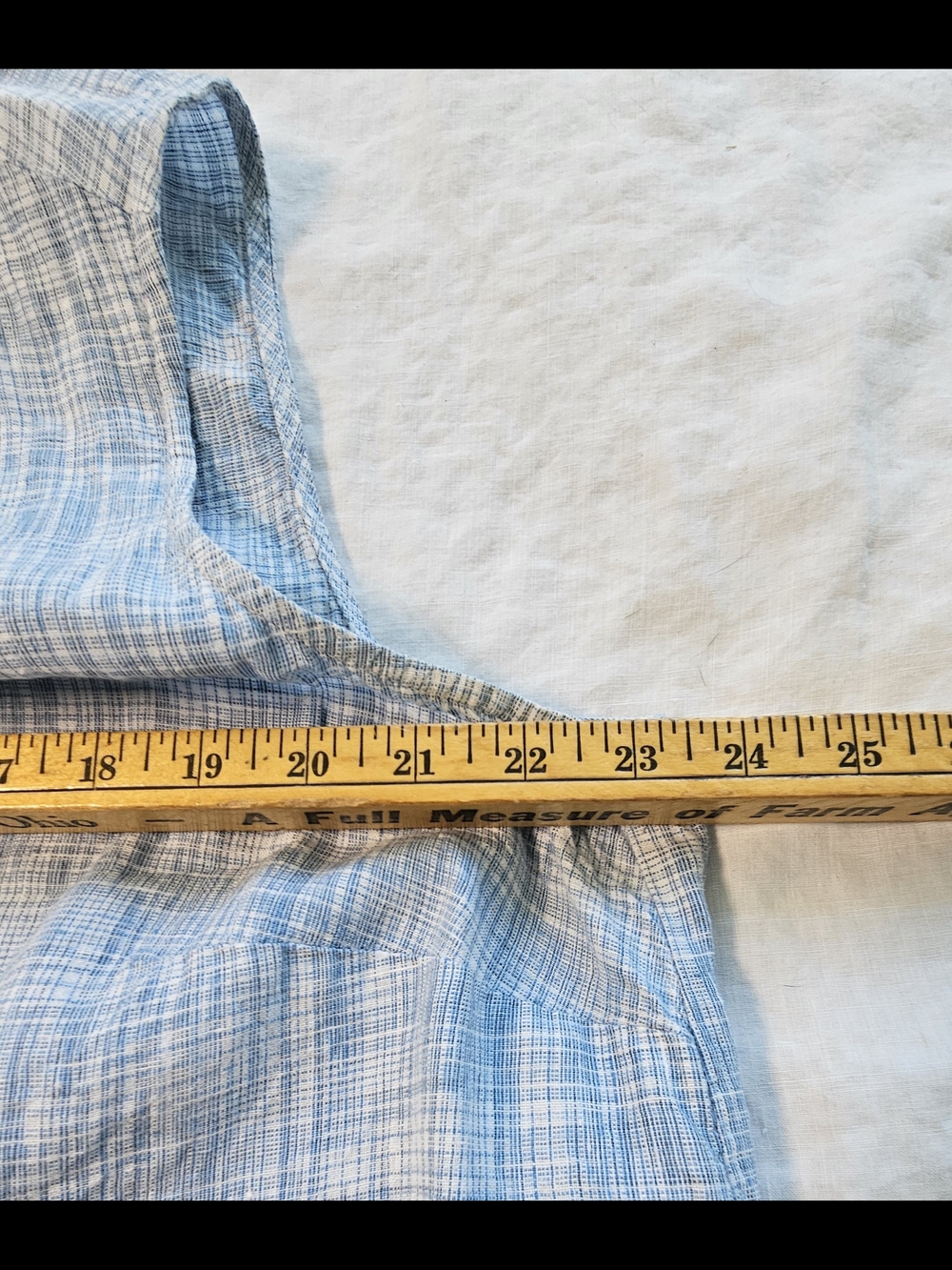 Light Blue Sleeveless Linen Blend Tunic Top - Picture 5 of 7